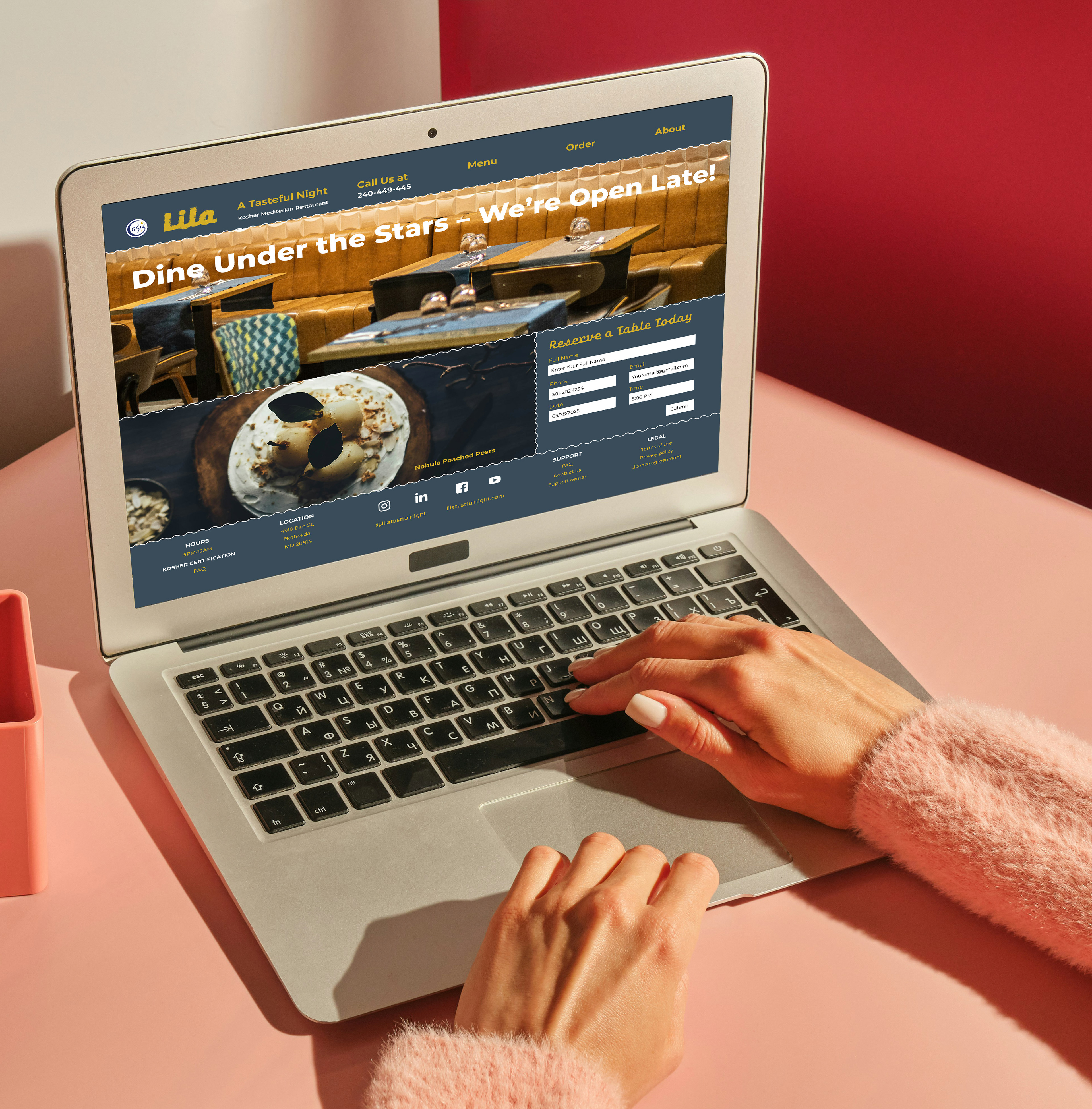 Lila Restaurant brand design 5
